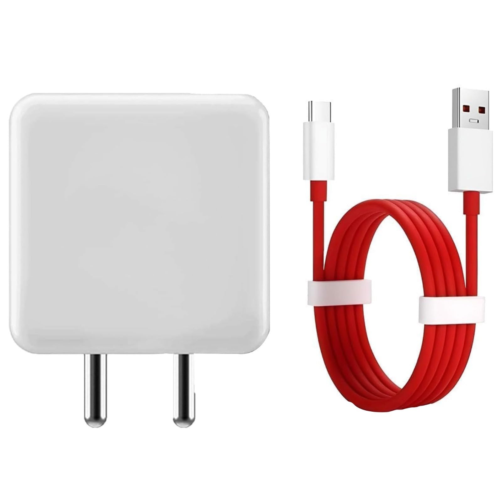 Kratos 65W Fast Charger Adapter & USB-A to Type C Cable Combo, Compatible with OnePlus, Realme, Xiaomi, Redmi, Oppo, Vivo & Other Smartphones, Type C Charger Supports Dash, Warp, Vooc,SuperVooc