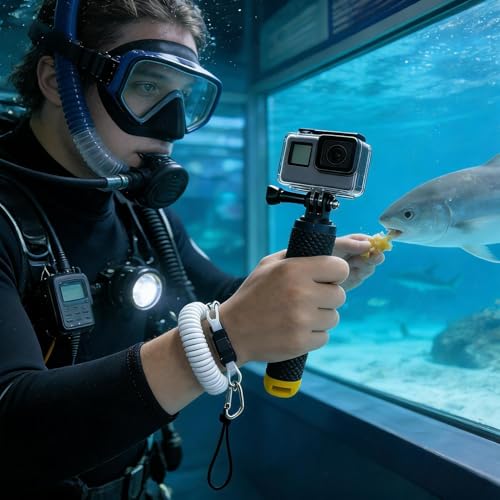 Correa de buceo con muelle retráctil para evitar pérdidas de cámaras y accesorios 2