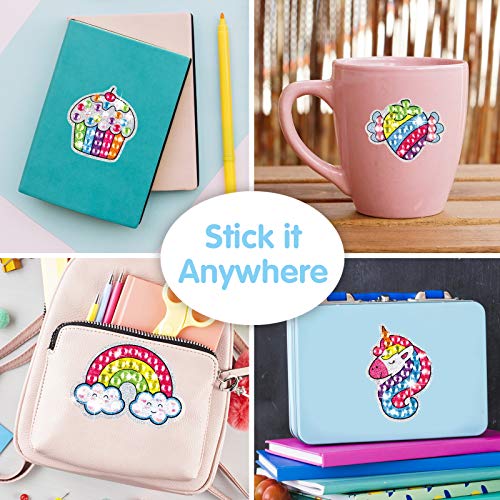 Big Gem Diamond Painting Kit for Kids Make Your Own 16 Magical Stickers 2 Suncatchers Arts and Crafts for Girls and Kids Diamond Art for Kids Creativity DIY Paint Arts Supplies