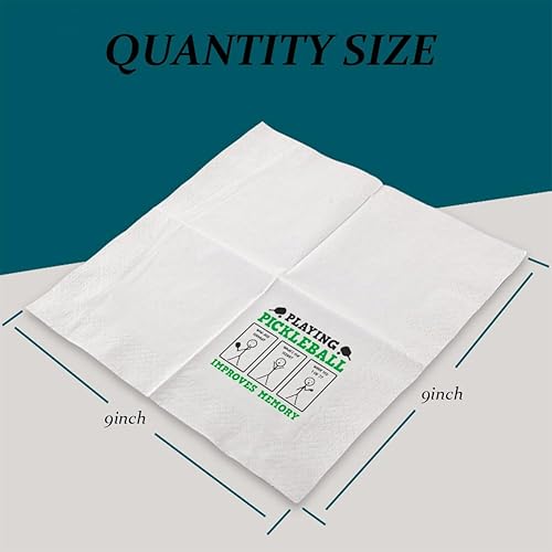 Miniatura 10 de VOWFOO Divertidas servilletas de cóctel con cita de pickleball, 50 unidades, servilletas desechables de papel de pickleball para jugadores de