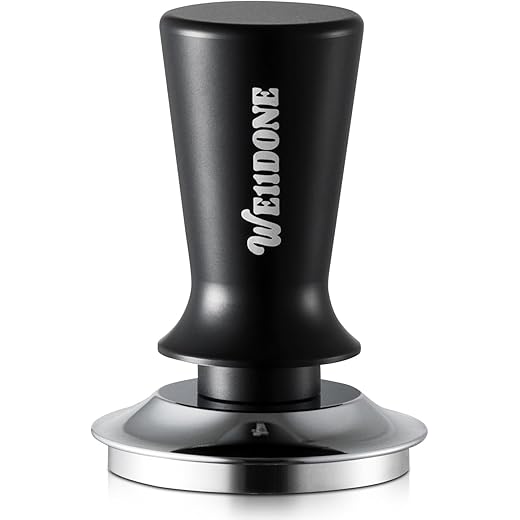 WE11DONE Coffee Tamper 53mm - Barista's Preferred Choice with Calibrated Spring, Premium Craftsmanship, and 100% Flat Stainless Steel Base, Espresso Tamper Fits Breville 54mm Portafilter Basket (53mm)
