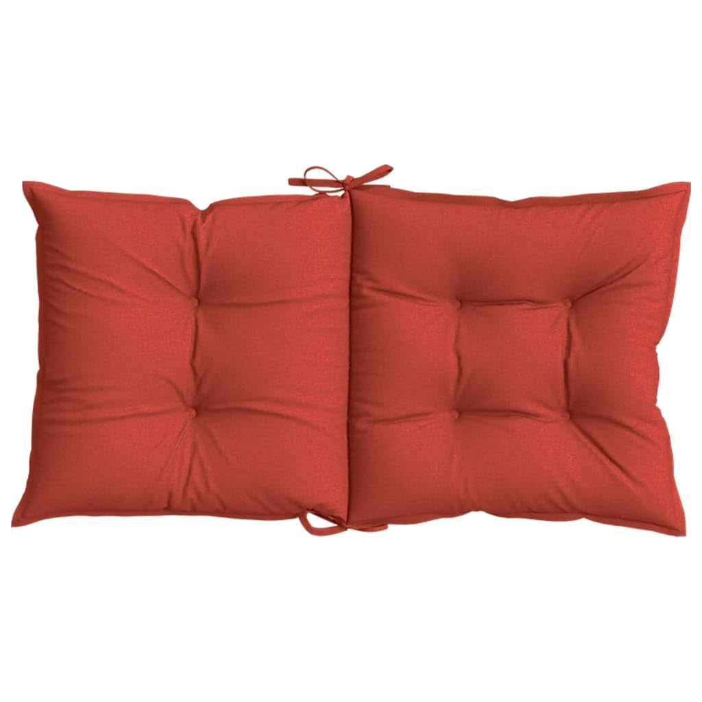 6 cuscini per sedia a schienale basso, 100 x 50 x 7 cm, tessuto in poliestere, con elastico antiscivolo e cordoncini, per sedia da giardino, balcone, terrazza, sala da pranzo, ufficio