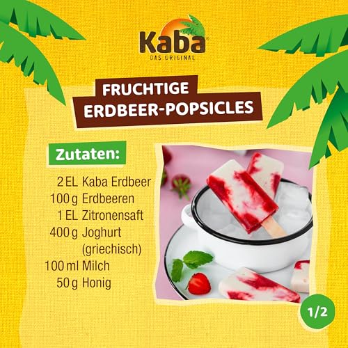 Kaba Erdbeer 400g Beutel, fruchtiges Trinkpulver, das Original Erdbeermilch-Pulver zum Anrühren in kalter & warmer Milch