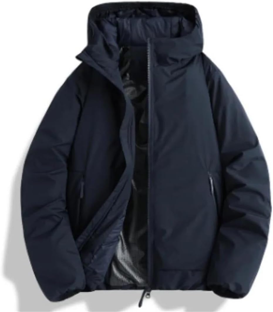 Men's Autumn Winter Outdoor Warm Jacket Windproof Waterproof Hooded Casual Sports Outerwear