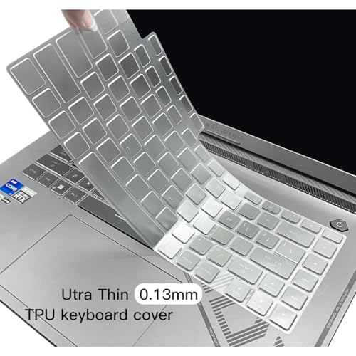 Image of RAYA Silicone Keyboard Cover for 2023 /2024 /2025 ASUS ROG Strix G16 and ASUS ROG Strix Scar 16 Gaming Laptops (TPU Clear)
