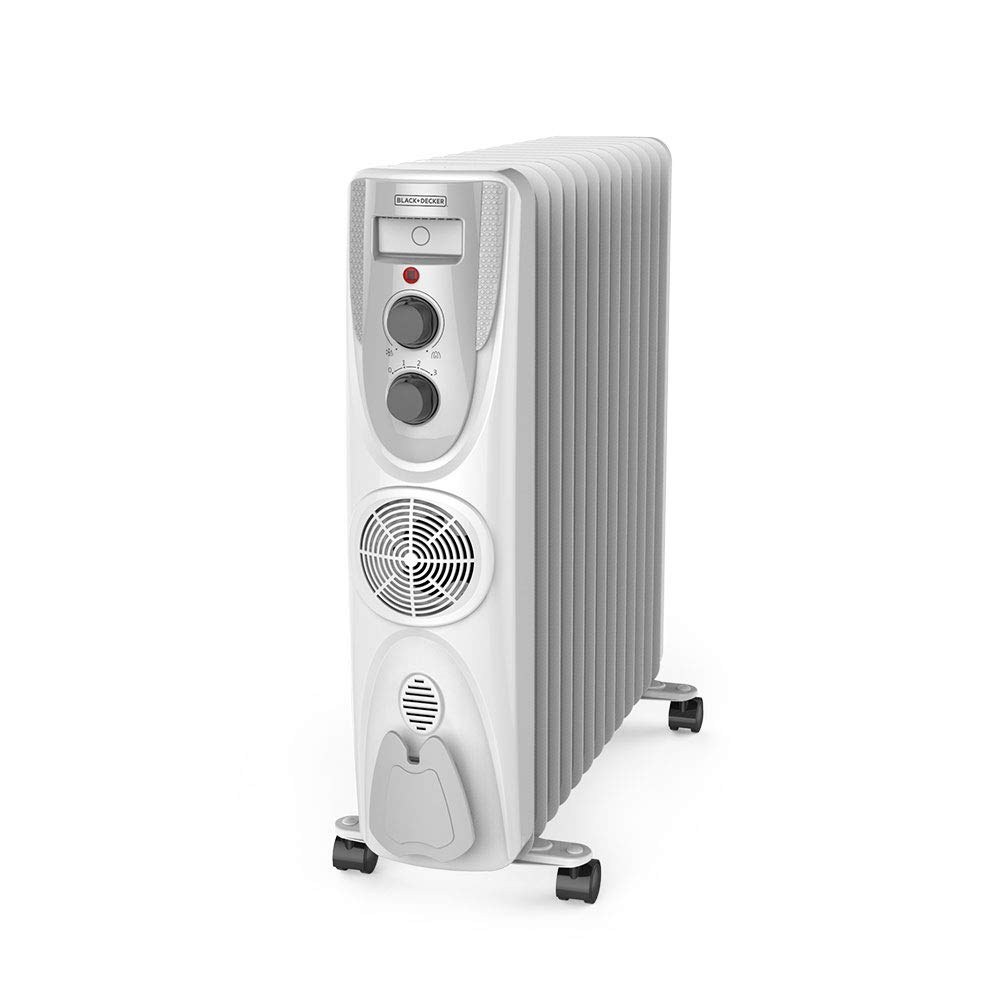 BLACK+DECKER Oil Heater for Room in Winter | 2 Years Warranty, 2500 W | Room Heater for Bedroom, Heater for Room in Winter, Room Heater for Bedroom in Winter, 3 Heat Setting, 9 Fins (White)-image-23