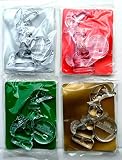 SET OF 4 1992 ENERGIZER BUNNY ACRYLIC CHRISTMAS ORNAMENTS MINT IN PACKAGE