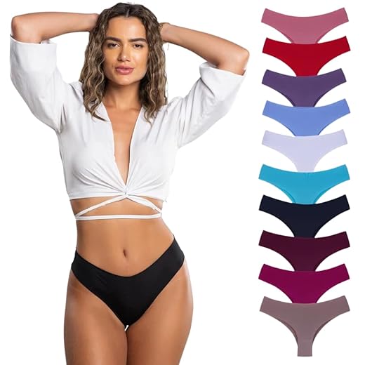 Kit 10 Calcinhas Tanga Sem Costura - Corte Laser