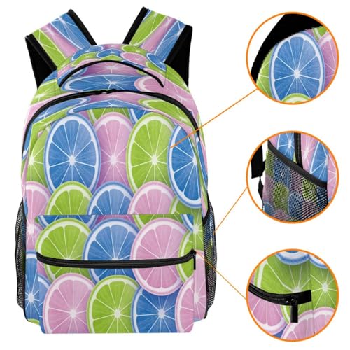 Sac à dos de voyage décontracté style Pop Color pour les sorties des adolescentes