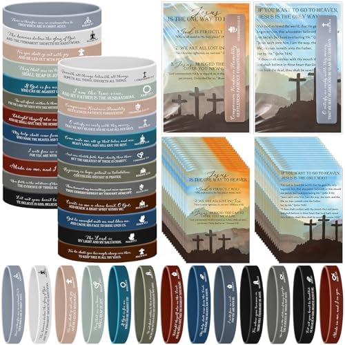 Amazon.com: HyDren 300 Sets Christmas Bible Verse Bracelets and ...