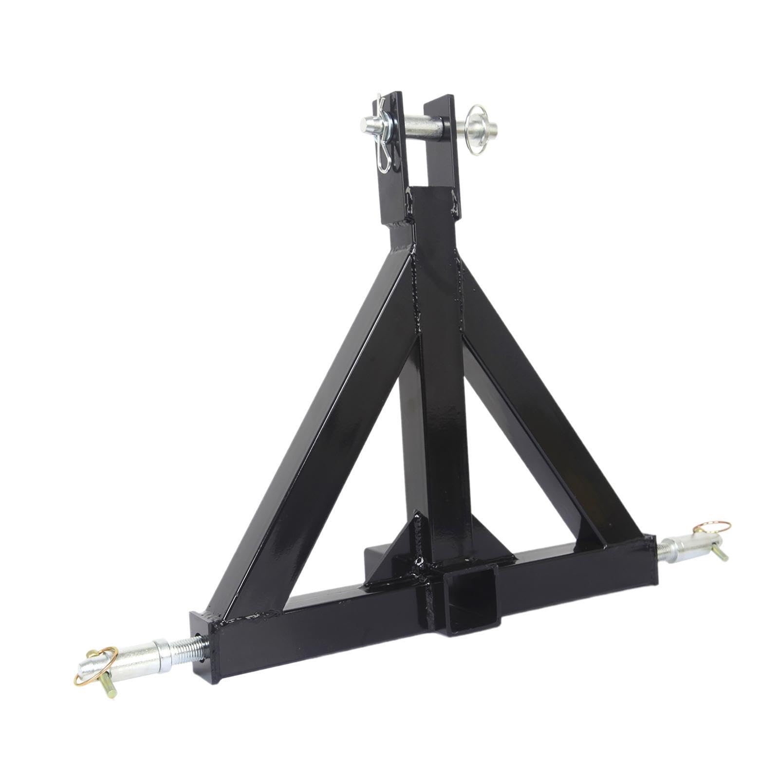 Enganche de remolque para tractor de acero resistente de 3 puntos y 2 pulgadas con receptor de instalación sencilla con pernos. Remolque con receptor
