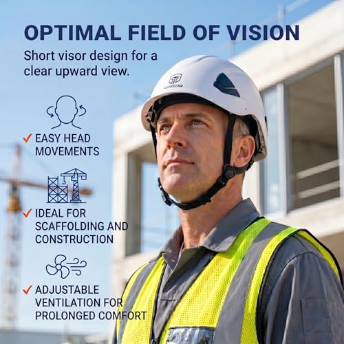 Casco de seguridad ABS ventilado con banda ajustable para industria y construcción 7