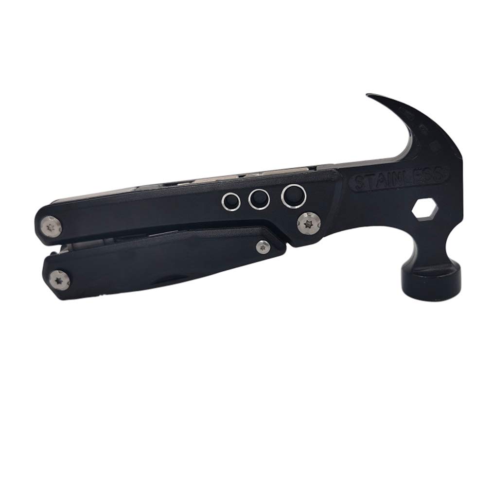 Multitool Pinces, Pinces Pliant Kits Multifonctions Sécurité Marteau Pliant Tire-Bouchon Outils De Verrouillage Couteau en Plein Air Portables, en Cas d'urgence