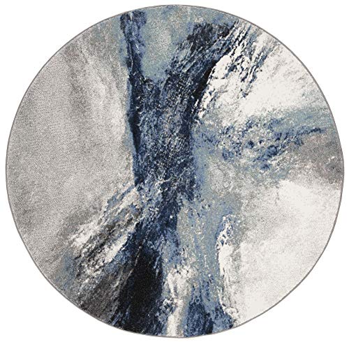 Safavieh Tapete Redondo 4' Azul/Gris miniatura 3