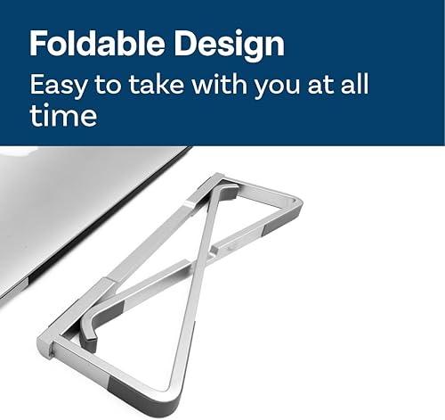 Miniatura 7 de MMOBIEL Soporte plegable para laptop  Elevador de 10 a 18 pulgadas  Soporte ventilado universal  Soporte para laptop para escritorio compatible con
