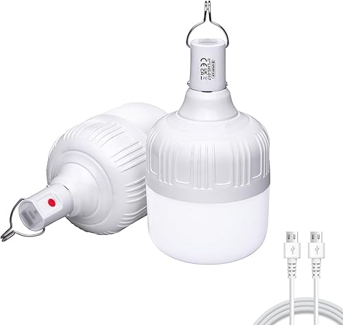 Spurtar 2 linternas de camping recargables de 4800 lúmenes LED luz de camping 5 modos de iluminación 60 W luz colgante tienda de campaña funciona