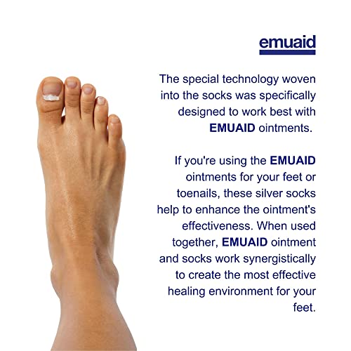 emuaid EMUAIDMAX Nail Fungus Ointment Bundle - EMUAIDMAX Maximum Strength with Silver Ionic Socks