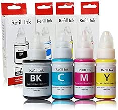 RC Print GI 790 Ink Refill for Canon G1000, G1010, G1100, G2000, G2002, G2010, G2012, G2100, G3000, G3010, G3012, G3100, G4000, G4010 (Pack of 4 Black 135ml Colour 70ml)