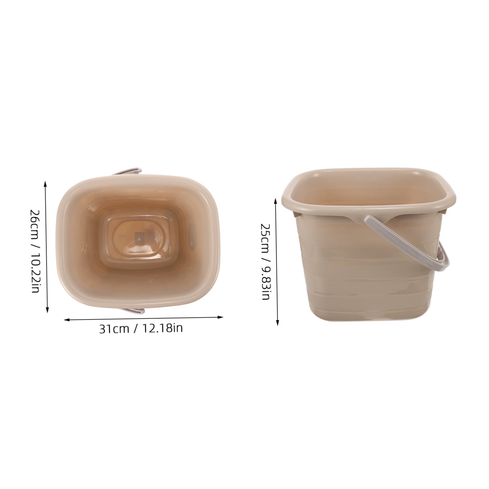VALICLUD Mehrzweckeimer Kunststoff 11l mit Griff Tragbarer Plastikeimer Robust Glatte Oberfläche Vielseitiger Haushaltseimer für Reinigung und Lagerung