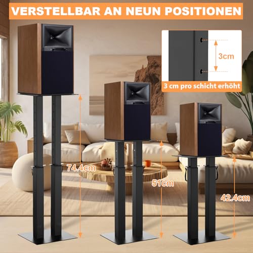 Soportes de altavoces de altura ajustable para mejorar el sonido del cine en casa de 2 3