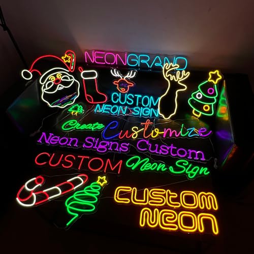 Image of Custom Name Neon Sign (Free Standing Base), custom neon signs, customizable led light sign, led neon sign light, wedding neon sign, bar neon sign, custom name sign, led name sign, neon name sign