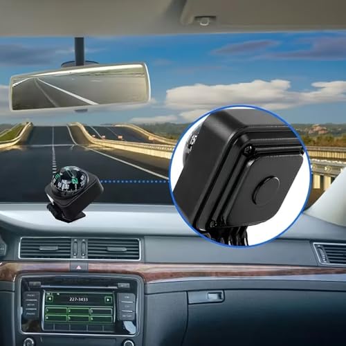 Brújula e inclinómetro para auto, plegable y adhesiva miniatura 5