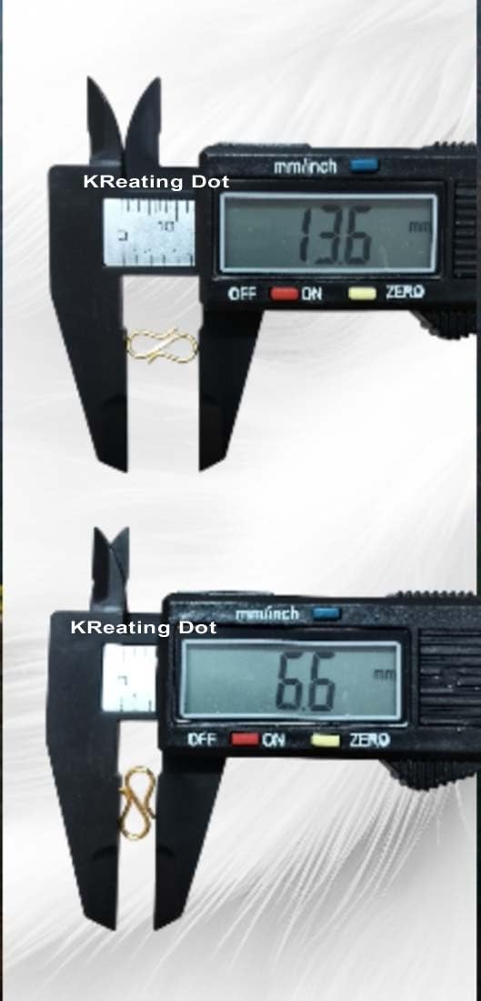 KReating Dot | 50 pcs Golden Coloured S-Hook with 100 Jump Rings for Jewelry, Chain and Necklace Connectors (KRB-GH-002) 1