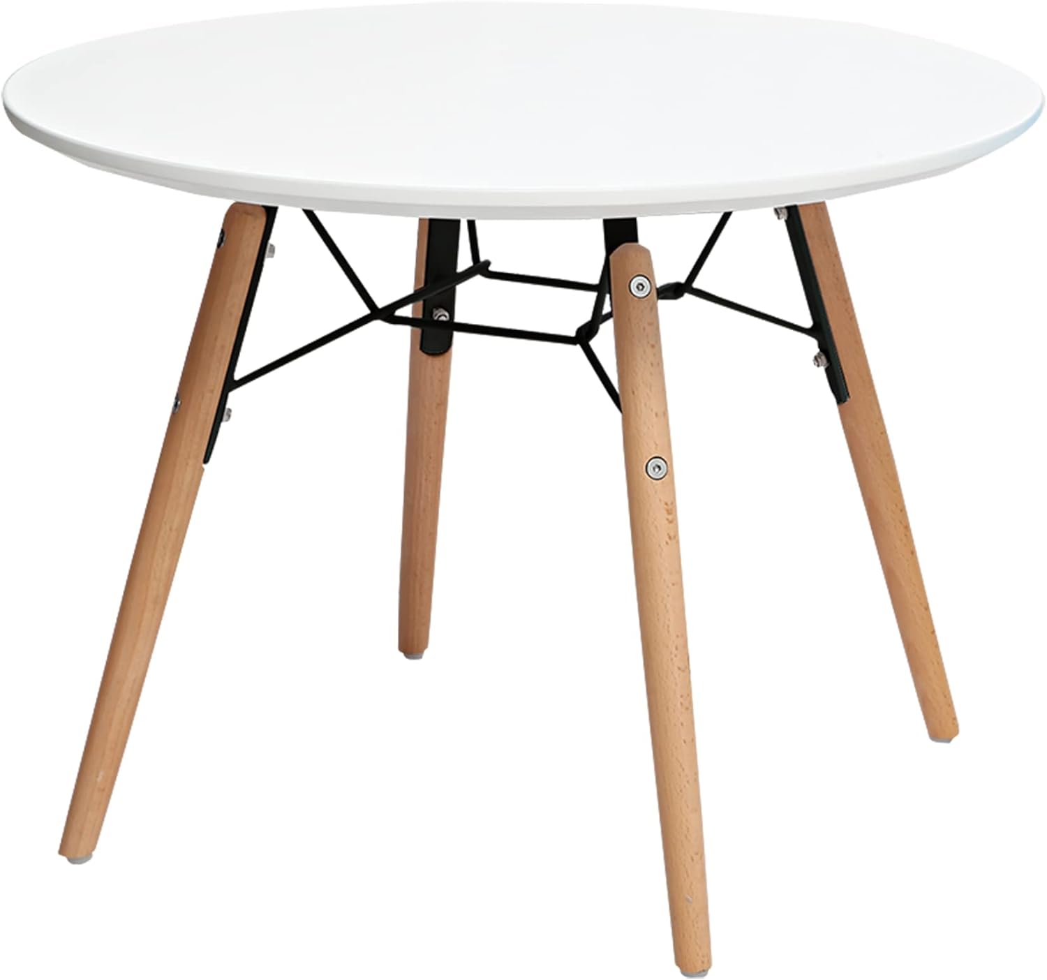 Neos Modern Furniture Midcentury MDF Top Kids Side, White Children's Table