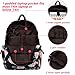 Leaper Girls Cute Backpack Fashion School Backpack for Girls Water Resistant Laptop Backpack Floral backpack for Women Black