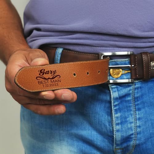 Personalized Groomsmen Leather Belt, Custom Leather Belt Best Man Proposal Ideas, Groomsmen Gifts, Bachelor Party Gift, Leather Gift for Man3