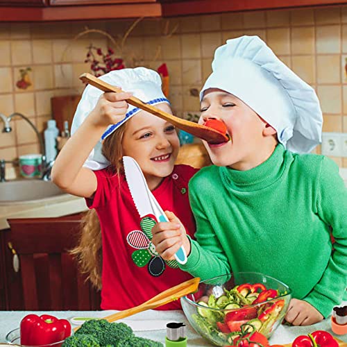 image for MIHU 11 Pieces Wooden Kids Kitchen Knife, Kids Knife Set Include Wood 