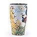 Minigift Ceramic Coffee Mug，Travel Cup with Lid,Handmade Milk Mug 16oz-Peacock