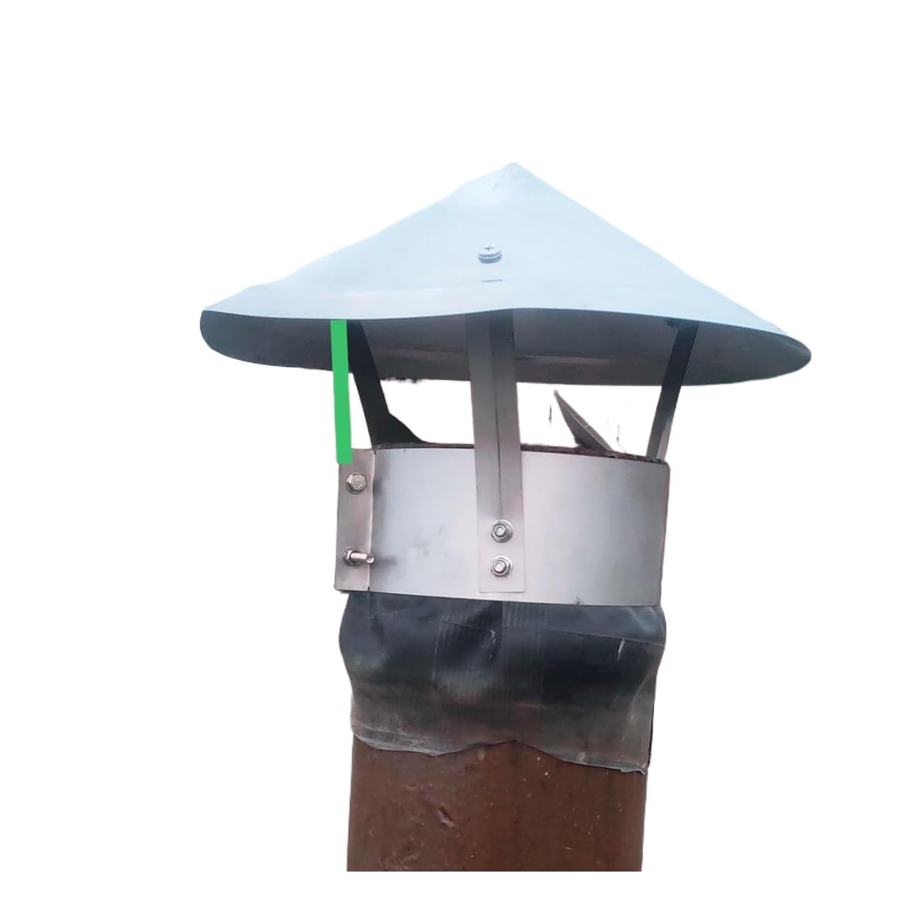 Comignolo in acciaio zincato | Diametro 8-30 cm, altezza 20-50 cm: for stufe, caminetti, canne fumarie, tubi di forni.
