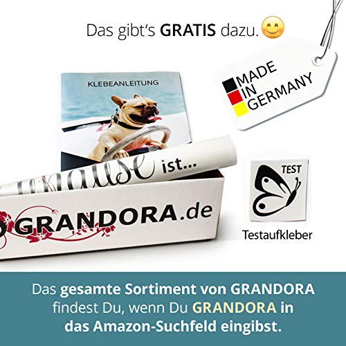 Grandora Klodeckel Aufkleber Hibiskusblüten I schwarz 5er Kreativset I Bad Blüten Blumen Hibiskus Aufkleber Wandaufkleber Wandsticker W916