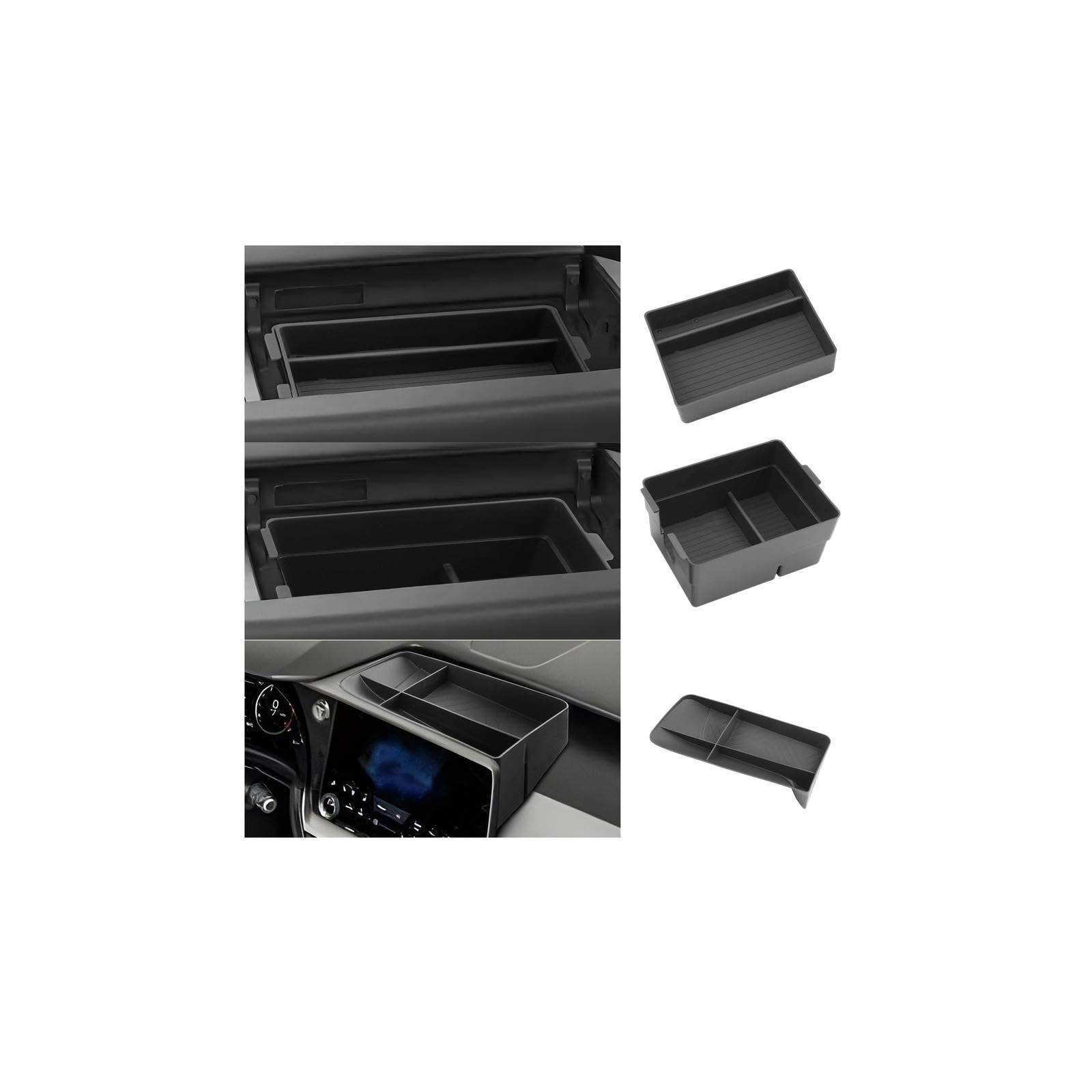 Ruiya For Lexus TX Center Console Organizer for Lexus TX 350 Accessories Double Layer Armrest & Dash Storage Tray Compatible with 2024 2025 2026 Lexus TX (TX350/TX500h+/TX550h)(3Packs)