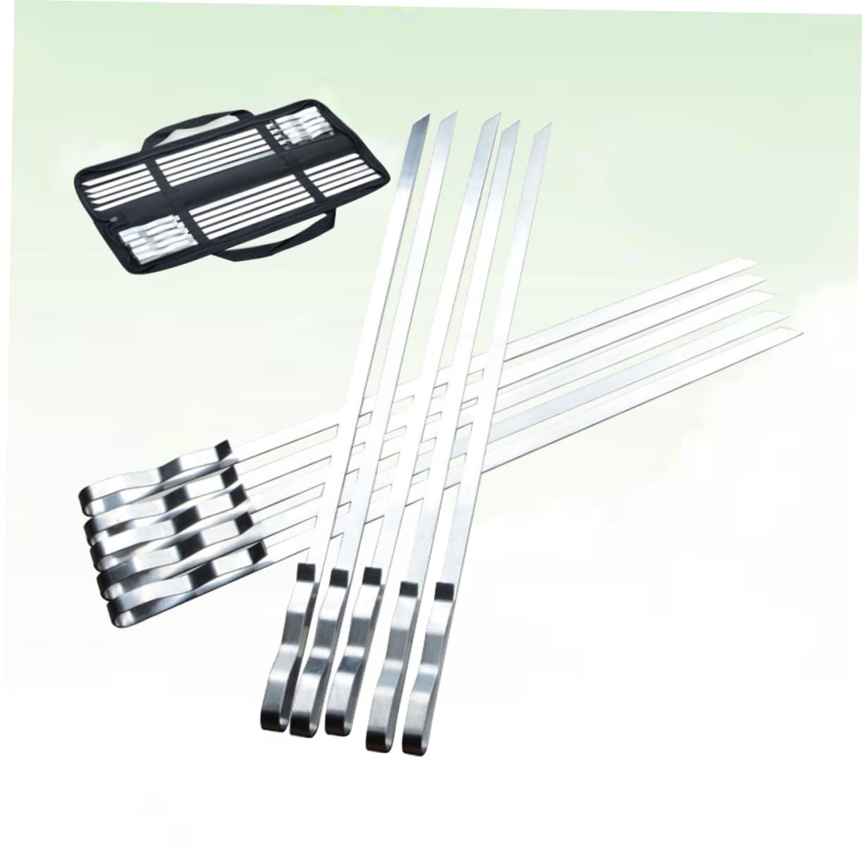 HANABASS 10Pezzi Spiedini Inossidabile per Barbecue Facili da e Maneggevoli per Carne e Verdure Accessori per e Picnic