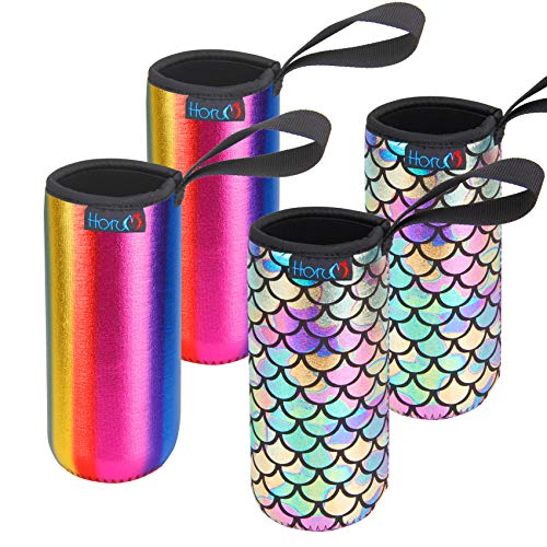 HoroM 19.2 oz Can Coozies Neoprene Can Cooler Sleeves Soft Skinny Can Insulated Coozies Beer Can Holders Bottle Covers - Perfect for 19.2oz Tall Skinny Cans (4 PCS)