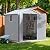 Devoko 6x6 FT Plastic Outdoor Storage Shed - Lockable Resin Tool Shed with Window & Floor - Easy Assembly for Garden, Backyard, Light Gray