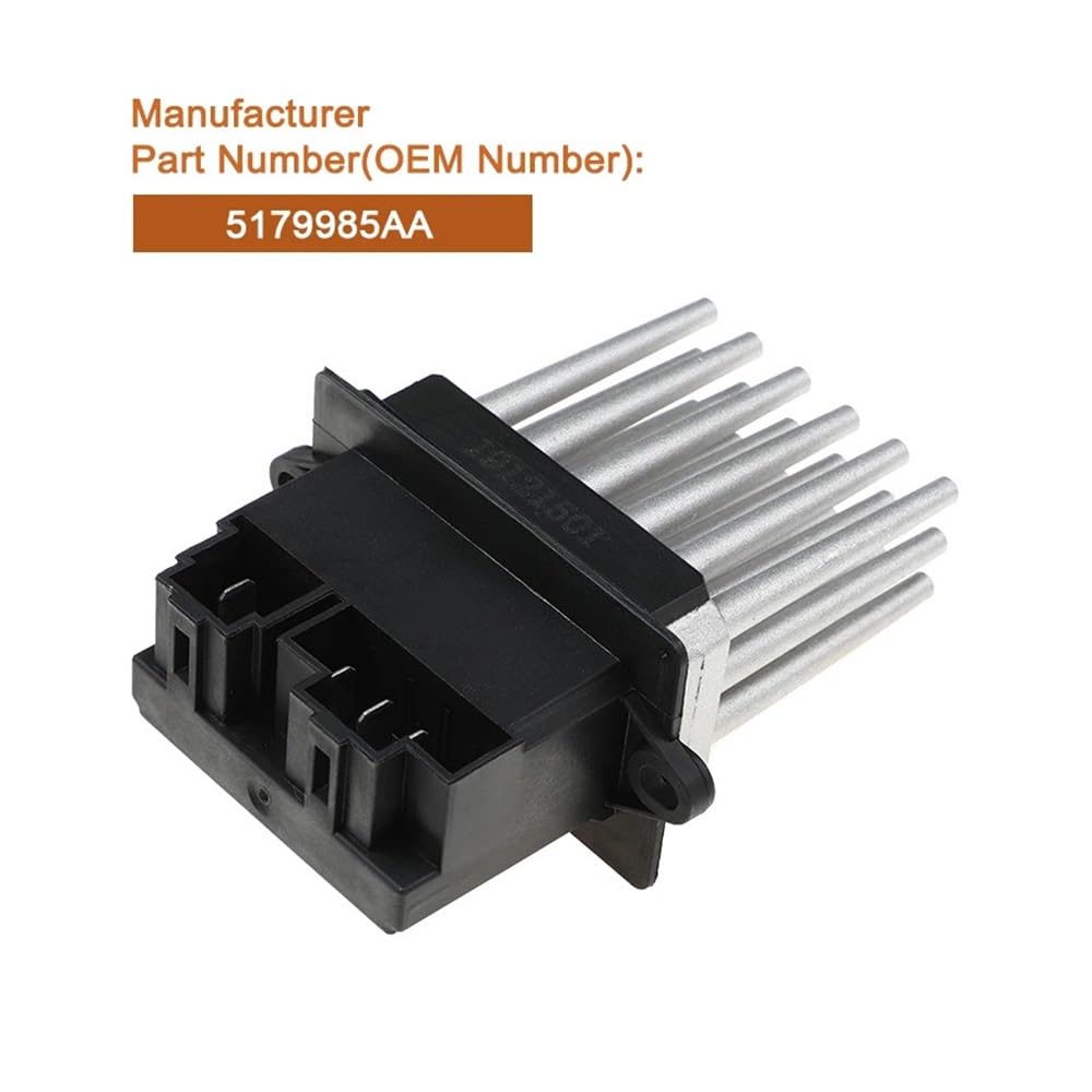 Car Heater Fan Resistor 5179985AA 5061587AA 68052436AA Compatible with Jeep Grand Cherokee Commander Liberty Car Blower Motor Resistor 05061587AB