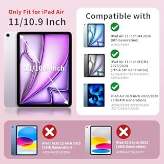 MoKo Custodia per iPad Air 11 Pollici 7a/6a Generazione M3/M2 2025/2024, Custodia iPad Air 5a/4a Gen. 10,9" 2022/2020, Cover in TPU Morbido, Cover Sottile, Auto Sveglia/Sonno, Verde Notte