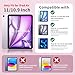 MoKo for iPad Air 11 Inch Case M4/M3/M2 2026/2025/2024, iPad Air 5th/4th Generation 10.9" 2022/2020, Translucent Frosted Soft TPU Back Cover, Slim Protective Cover,Auto Wake/Sleep, Notebook Black