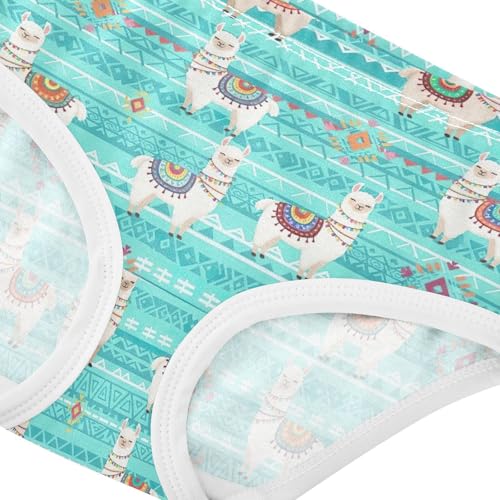Joisal Cute Llamas Colorful Fringe Panties Little Girl Toddler Girls Underwear Cotton Cartoon Briefs Kids Undies 2t4