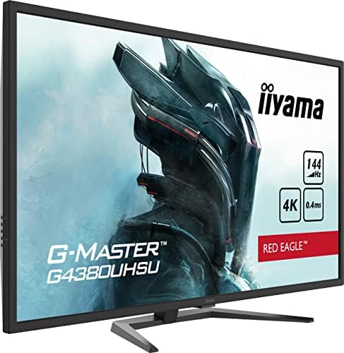 iiyama G-Master G4380UHSU-B1 43 Inch VA LCD, 144 Hz, 0.4 ms (MPRT), 4K UHD 3840x2160, FreeSync Premium, 2 x HDMI, 1 x Display Port, 2 x 7 W Speakers, Remote Control