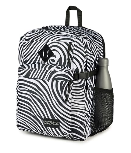 Image of JanSport Main Campus Backpack - Travel or Work Backpack with 15-Inch Laptop Sleeve and Dual Water Bottle Pockets, Surreal Swirlies
