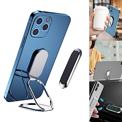 FONKEN Phone Ring Holder Finger Kickstand 360Â°Rotation Phone Stand for Desk Ultra-Thin Metal Cell Phone Back Grip Foldable Cellphone Holder with Magnetic Car Phone Mount for iPhone iPad All Smartphone
