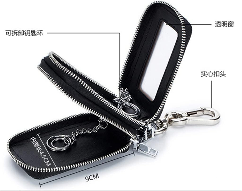 Car Key Bag Men's Leather Large-capacity Multi-function Double-layer Women's