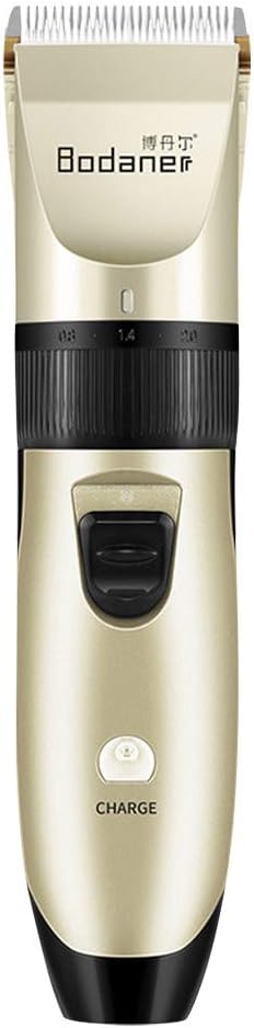 Yu2d Metal Professional Hair Clipper Electric Cordless Hair Grooming Home Haircut Adult Children Baby Electric Household Hair Clippers (Gold)