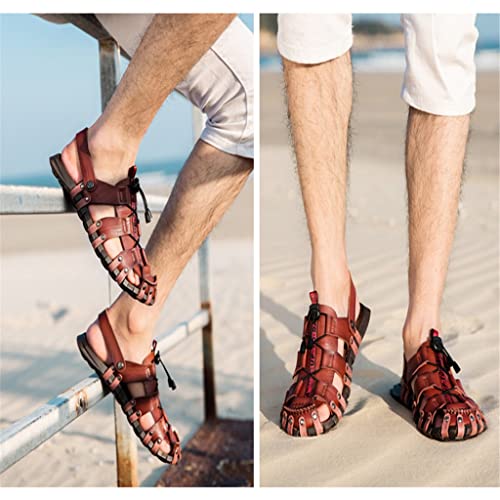 Men's Sandals Breathable Beach Outdoor Shoes Men Sandals Slippers Men's Sandals Slippers(D,10.5)3