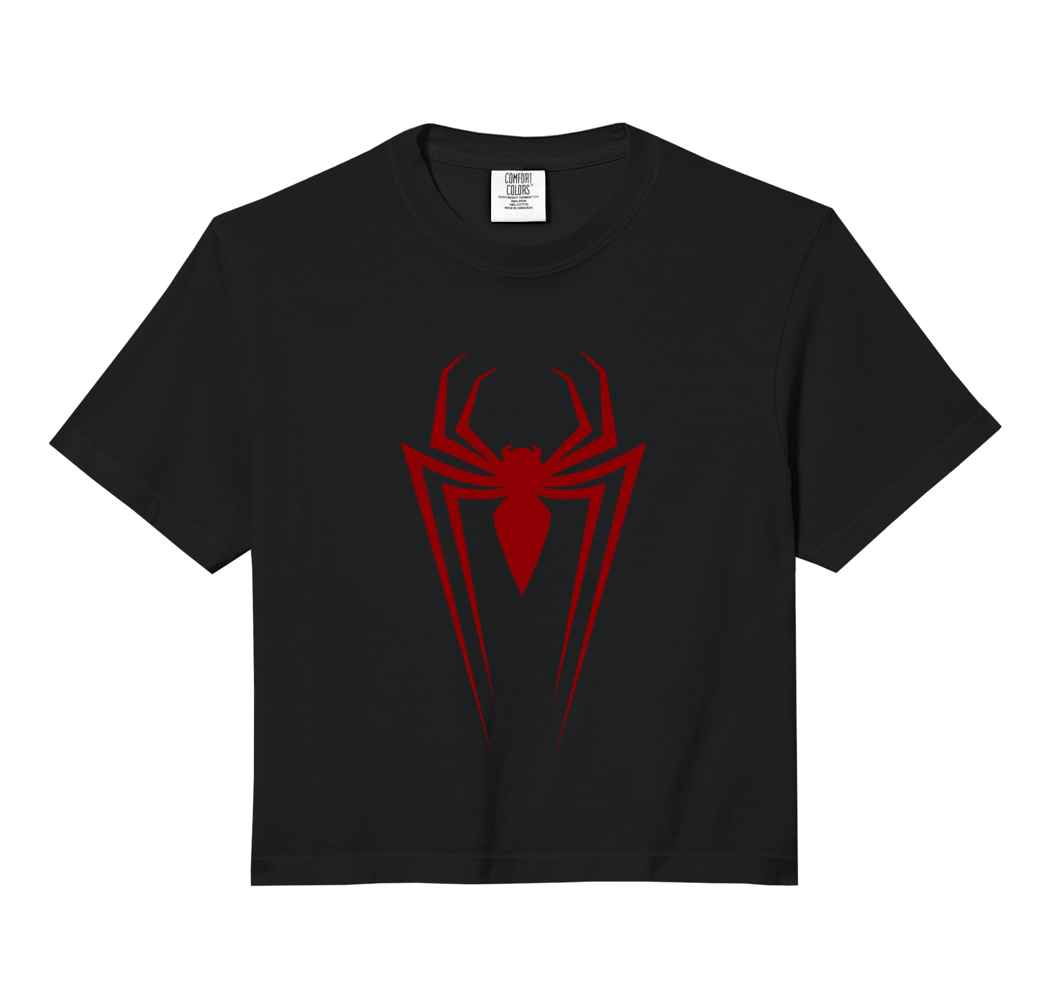 Marvel Comics Retro Classic Spider-Man Red Spider Logo Comfort Colors Crop Top