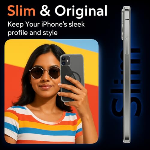 Image of Jkobi Lifetime Anti-Yellow MagSafe Compatible Clear Back Cover Case for Apple iPhone 11 (Sleek Hard Crystal | Shockproof and Camera Protection)